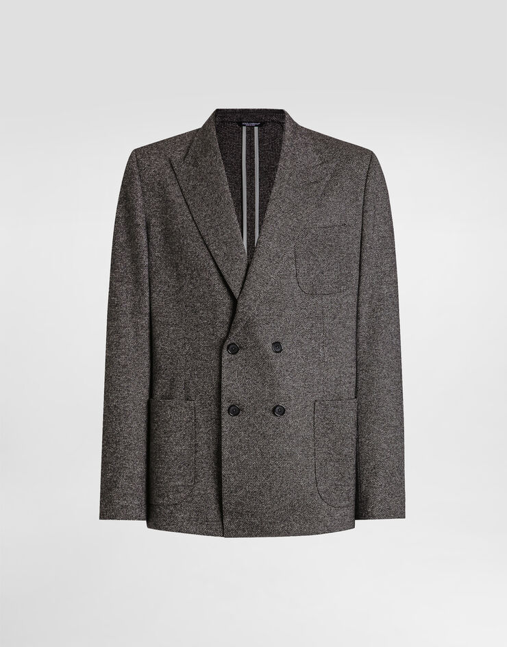 Dolce & Gabbana Zweireihige Jacke Portofino aus Jersey Mehrfarbig G2TK3TFM7CC
