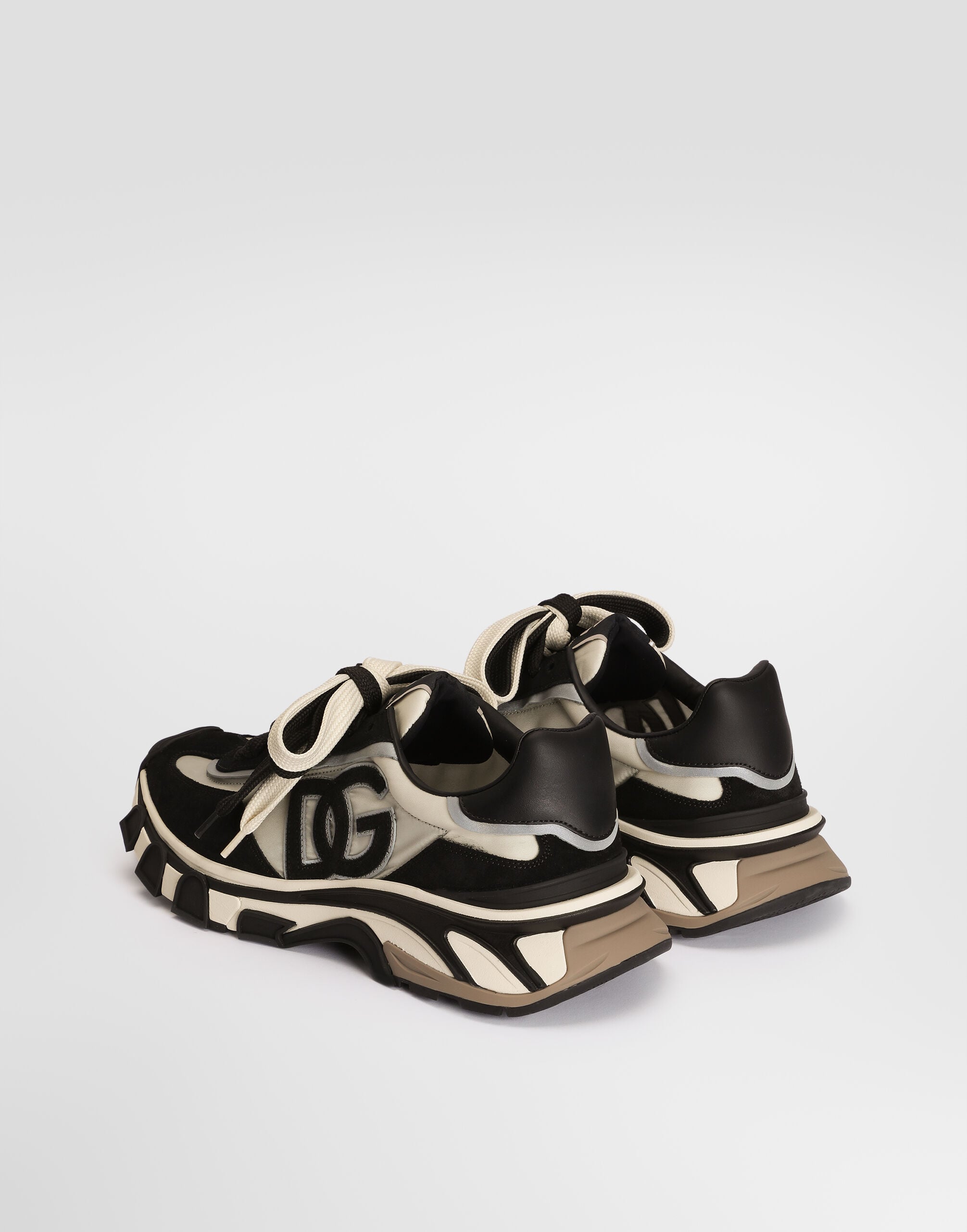 DG country road nylon and leather sneakers in White for Men