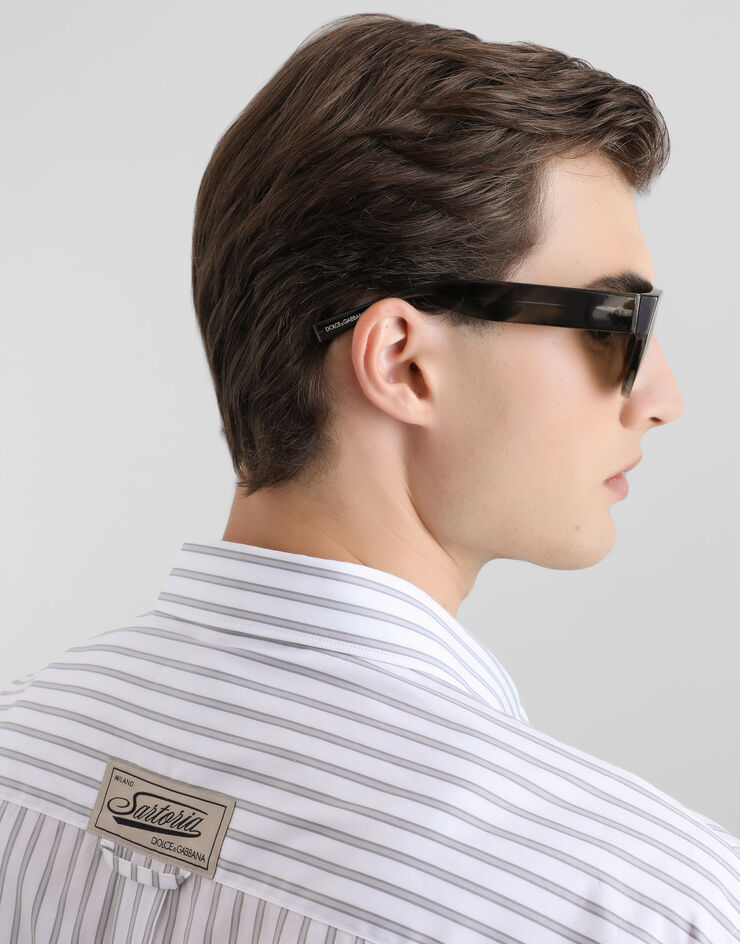 Dolce & Gabbana Striped poplin martini shirt Multicolor G5OC7TFR5Z6