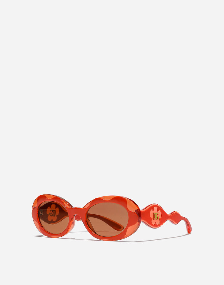 Dolce & Gabbana نظارات شمسية Flower Power برتقالي VG600KVN87T