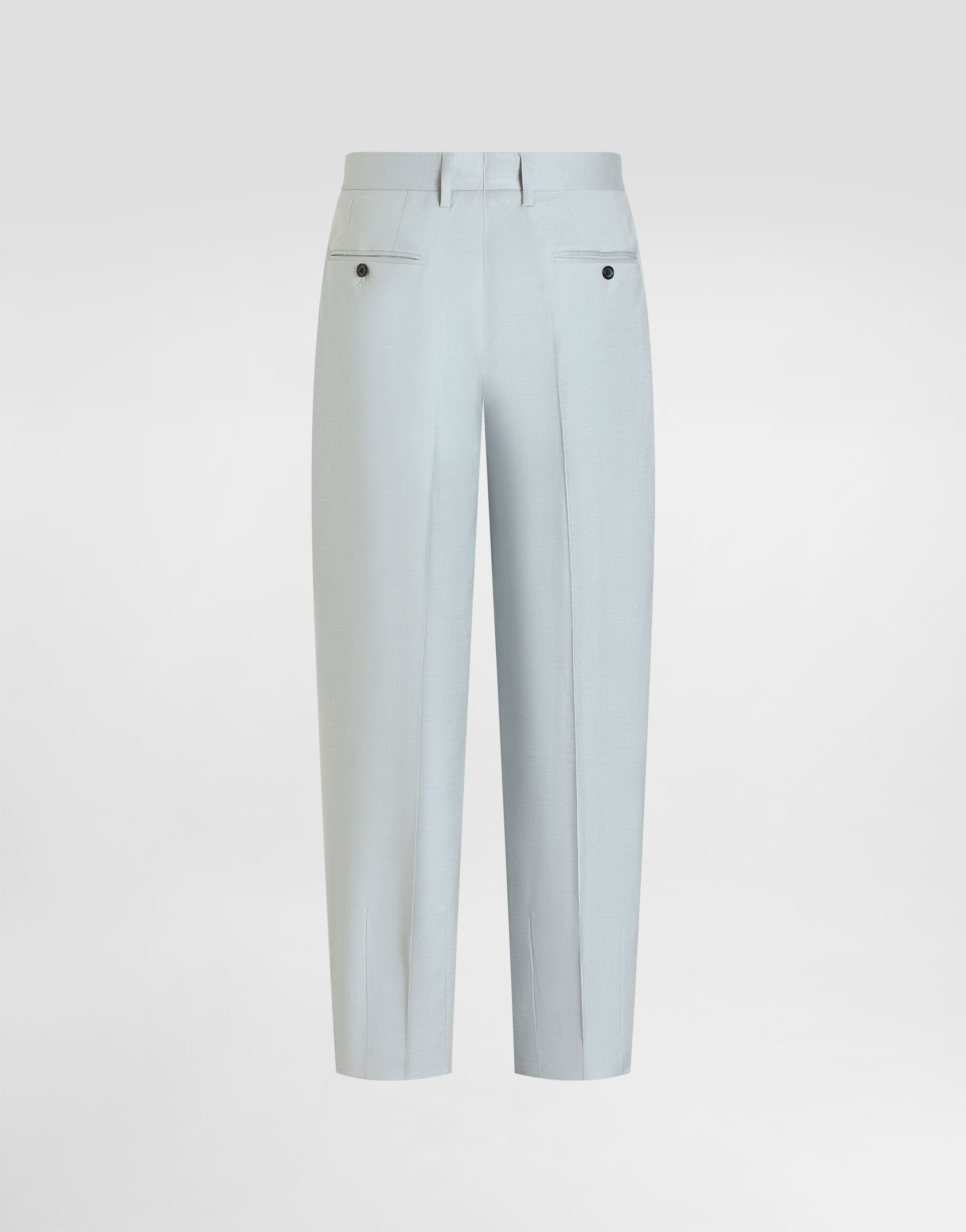 Shantung viscose trousers in Azure for Men | Dolce&Gabbana® US