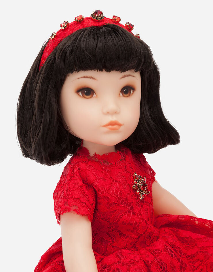 Dolce & Gabbana Doll with lace dress Multicolor LCJA18G7VAW