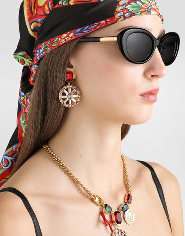 Dolce & Gabbana أقراط كليب بشكل عجلة عربة متعدد الألوان WES6C4W1111