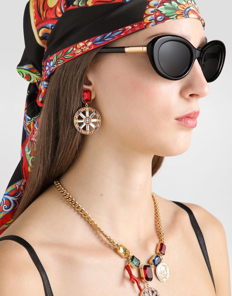 Dolce & Gabbana Carretto wheel clip earrings Dolce & Gabbana Carretto wheel clip earrings Multicolor WES6C4W1111