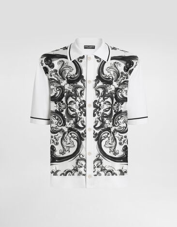 Dolce & Gabbana Majolica-print oversized silk and cotton shirt Multicolor GXV90TJBSJL