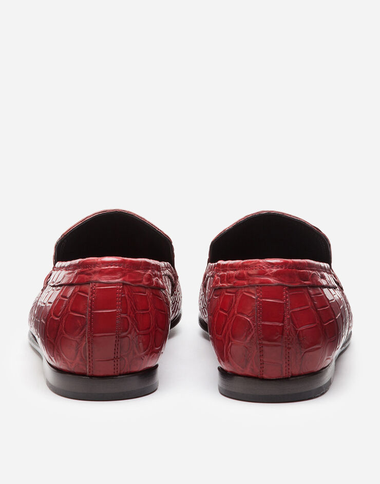 Dolce & Gabbana Crocodile nappa slip-on shoes ROUGE A50216A2354