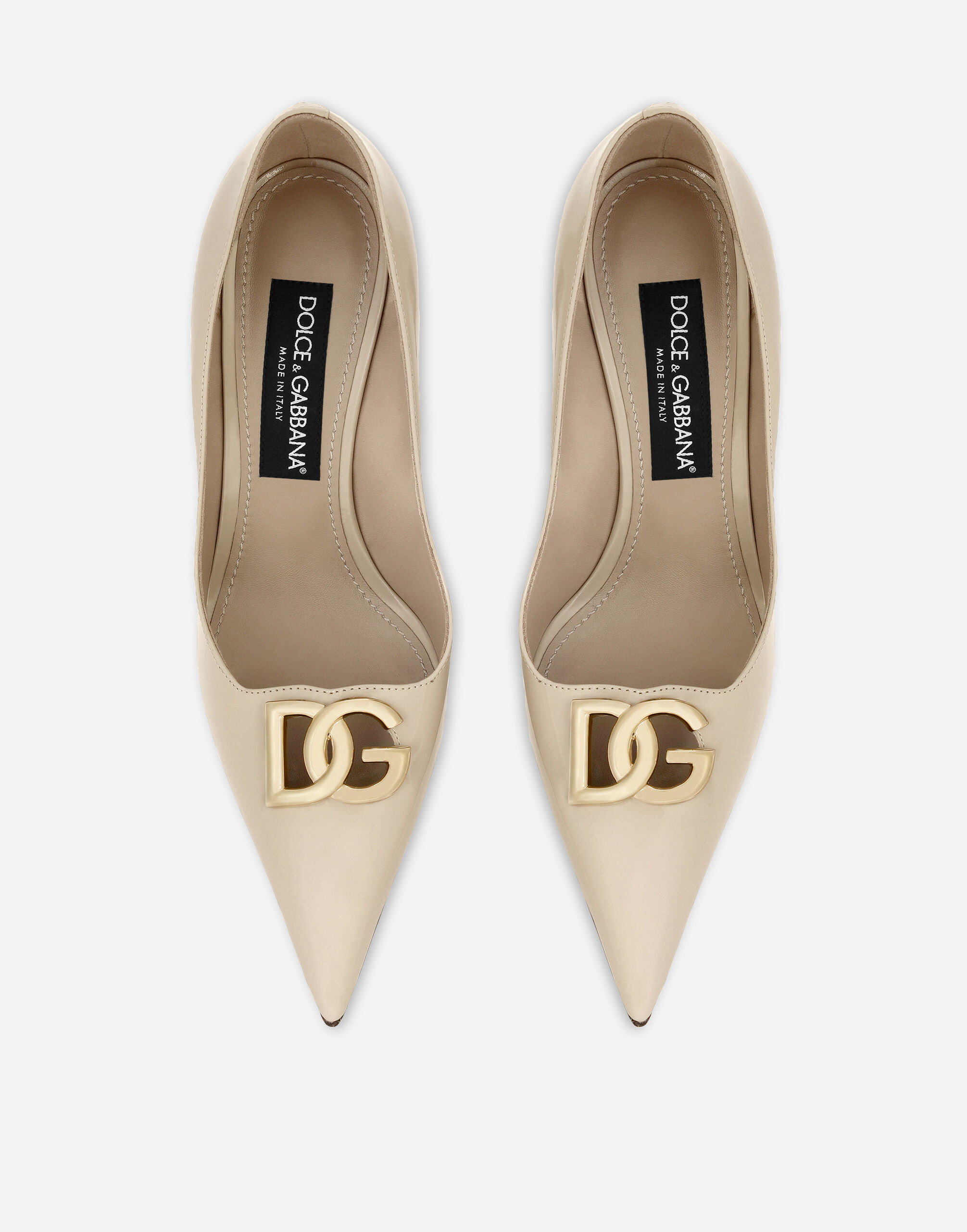 【関税&送料込】Dolce & Gabbana Decollete In Pelle Décolleté in pelle di vitello in Beige da Donna | Dolce&Gabbana®