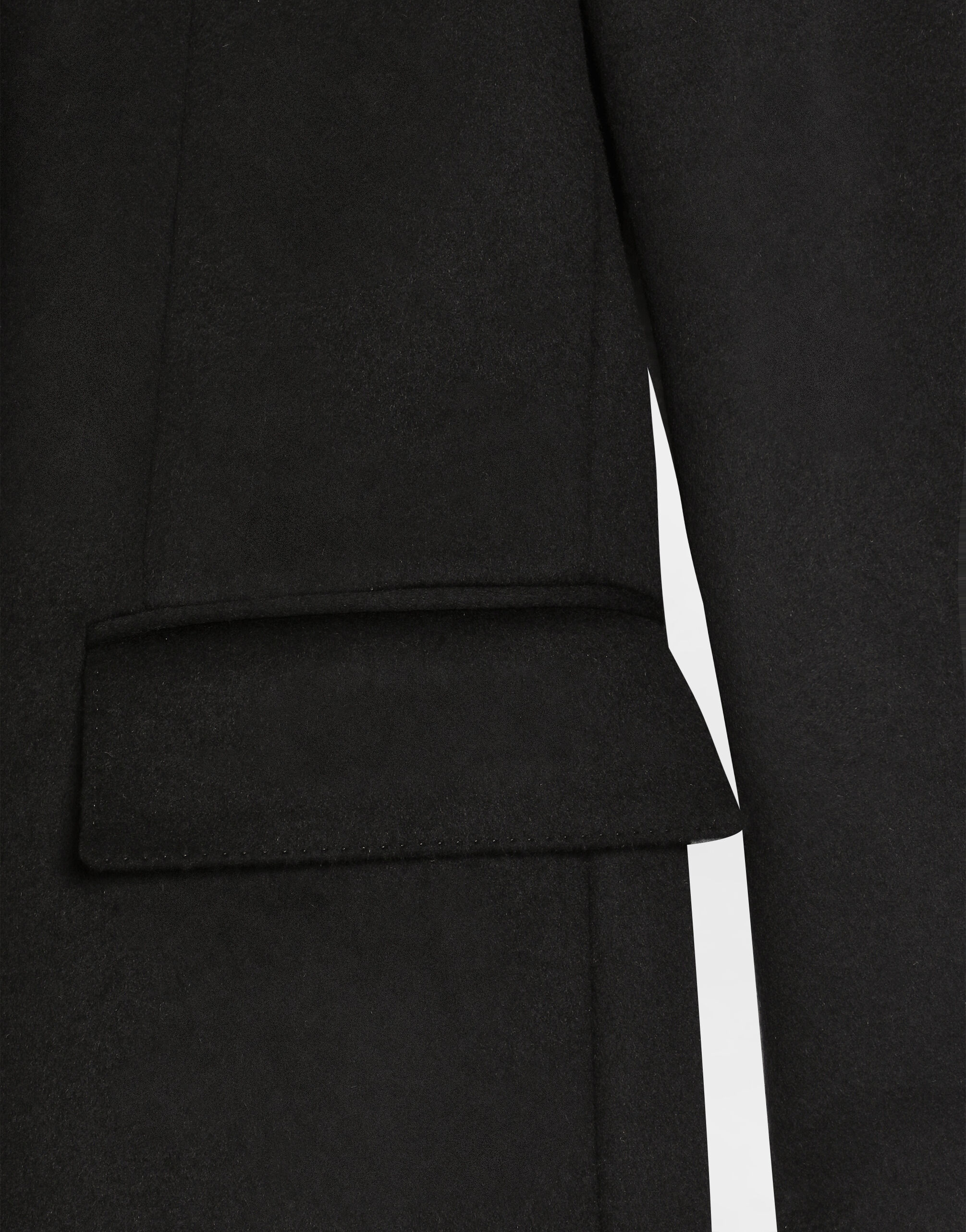 Blackのウィメンズ Single-breasted coat in bonded cloth