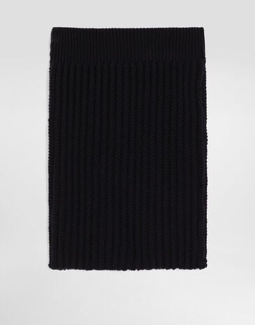 Dolce & Gabbana Knitted neck warmer Blue GX54KZJDVLS