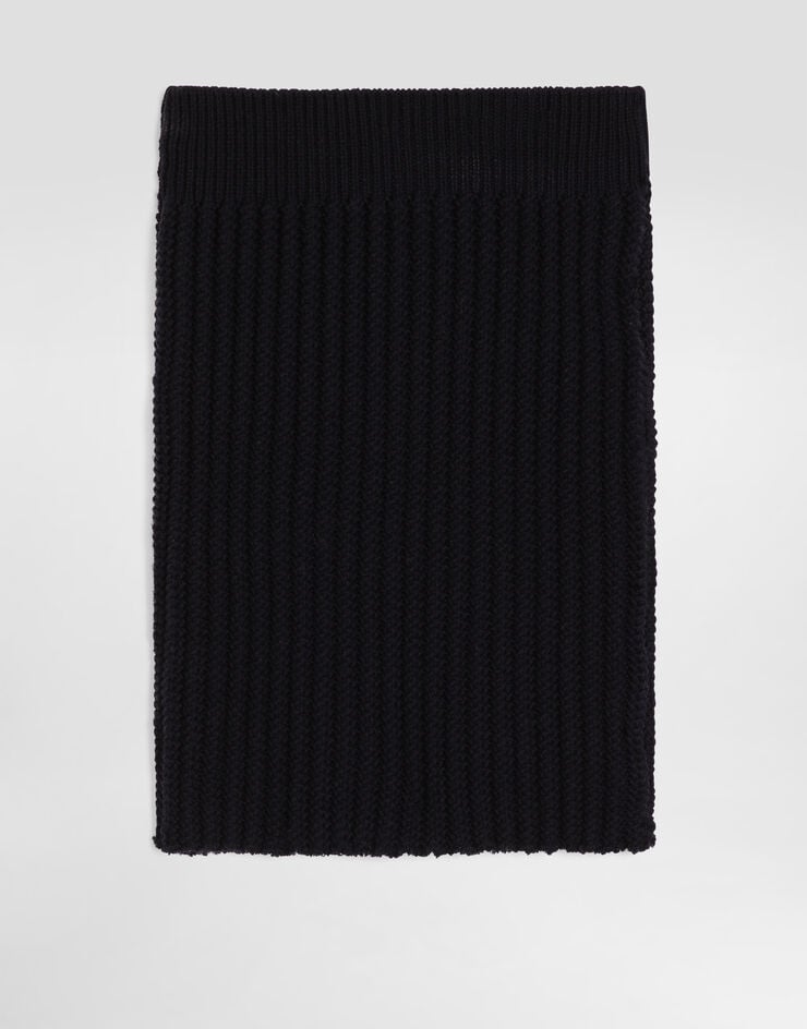 Dolce & Gabbana Knitted neck warmer Blue GX54KZJDVLS