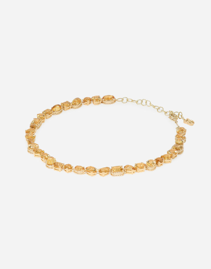 Dolce & Gabbana Anna necklace in yellow gold 18kt with citrines Gold WNQA1GWQC01