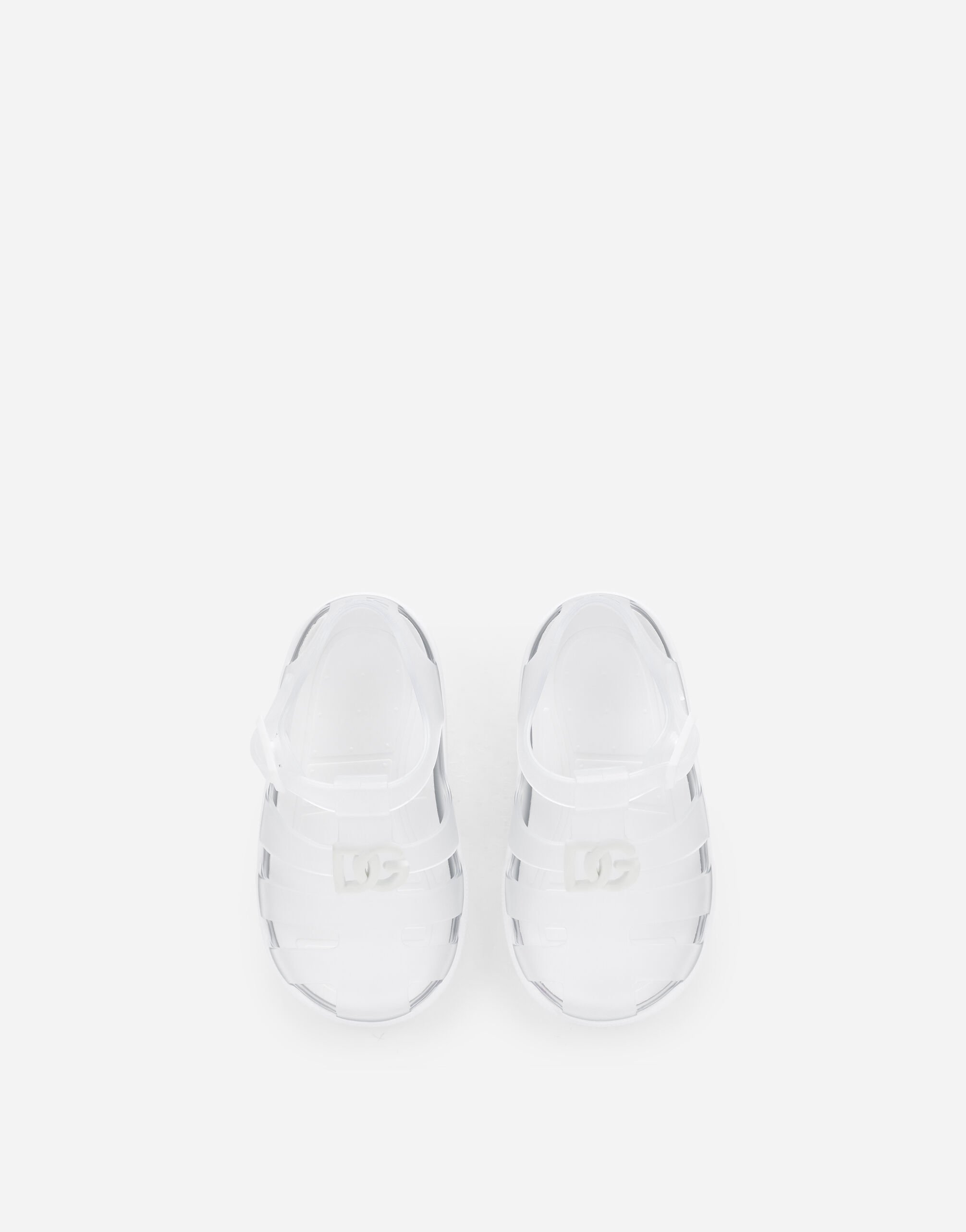 Rubber sandals with DG logo in Multicolor for Boys Dolce Gabbana