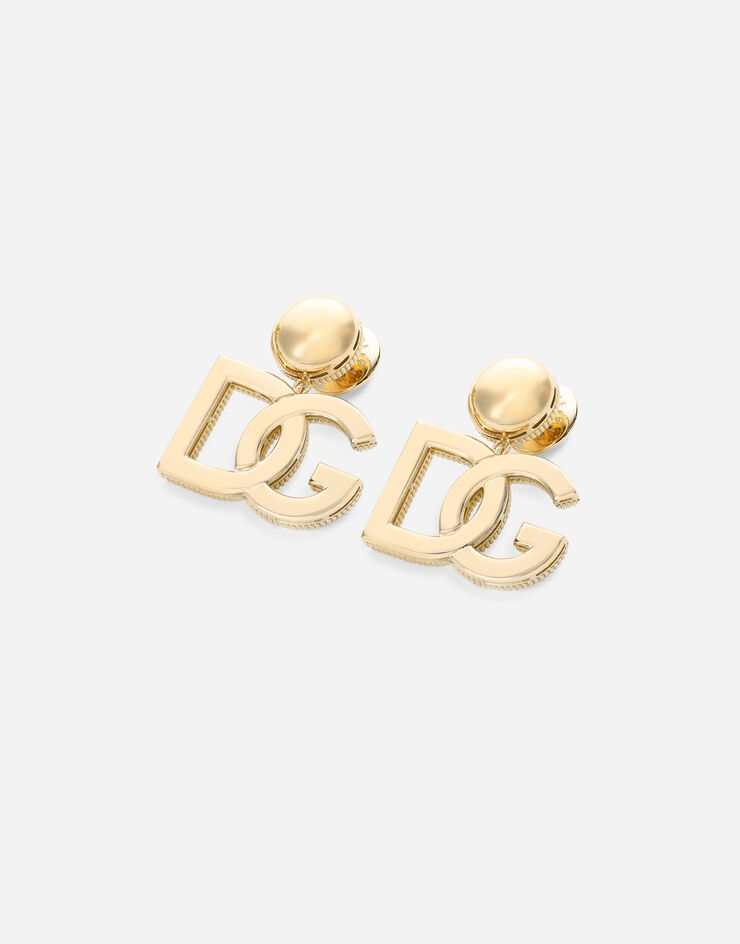 Dolce & Gabbana 18kt 옐로 골드 로고 이어링 옐로 골드 WEMY5GWYE01