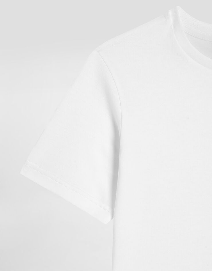 Dolce & Gabbana Jersey t-shirt with patch Dolce & Gabbana Jersey t-shirt with patch White L4JTHUG7P1P