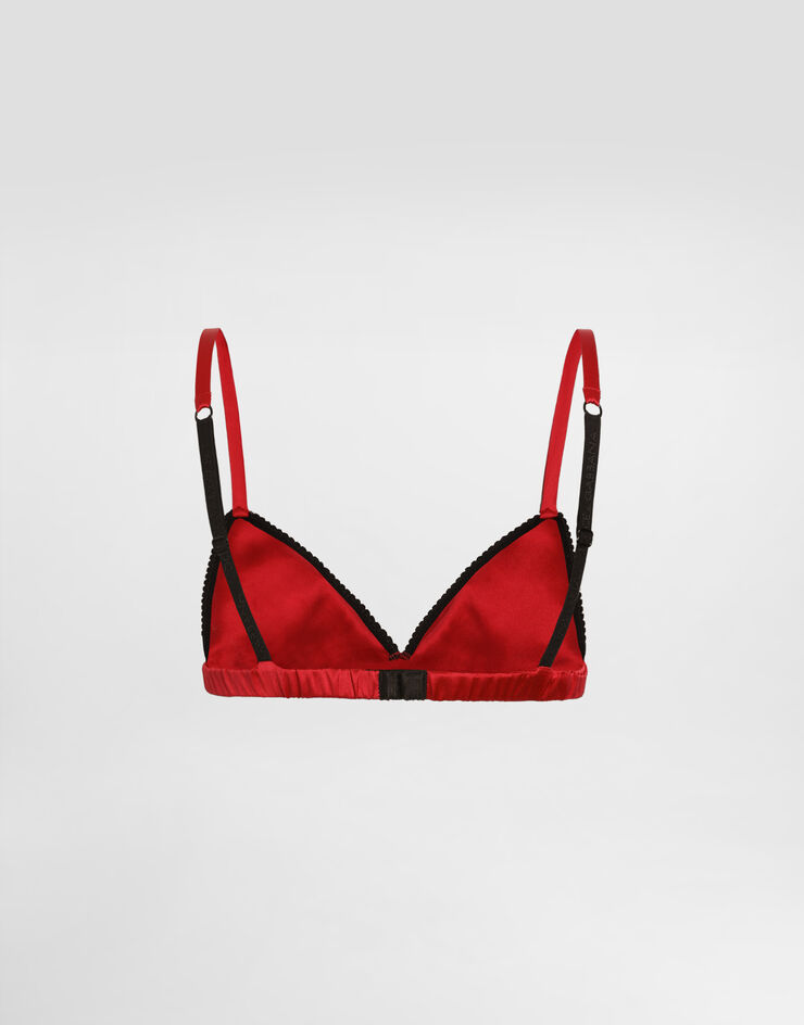 Dolce & Gabbana Satin triangle bra Red O1B06TONO13