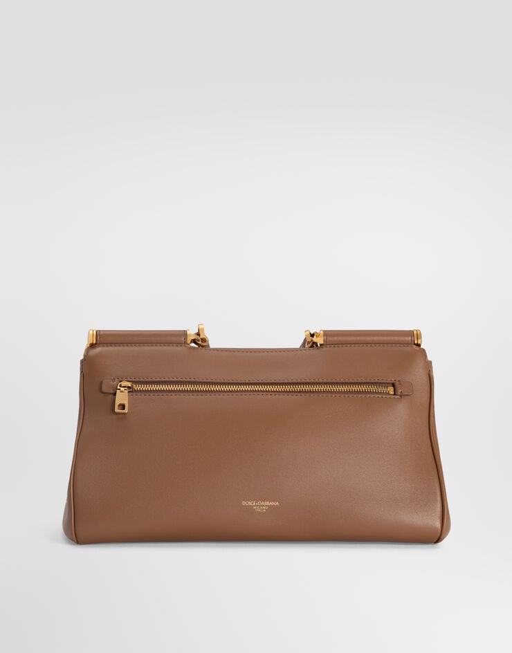Dolce & Gabbana Medium My Sicily handbag in plongé calfskin Dolce & Gabbana Medium My Sicily handbag in plongé calfskin Brown BB7782B7321