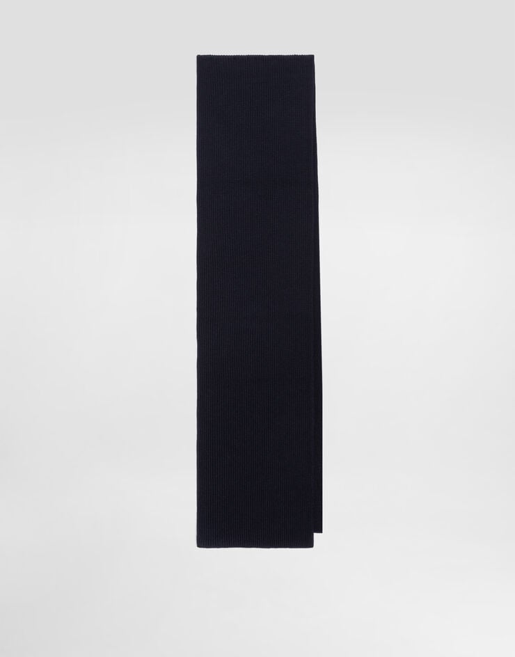 Dolce & Gabbana Wool knitted scarf Blue GX13KZJDVCI