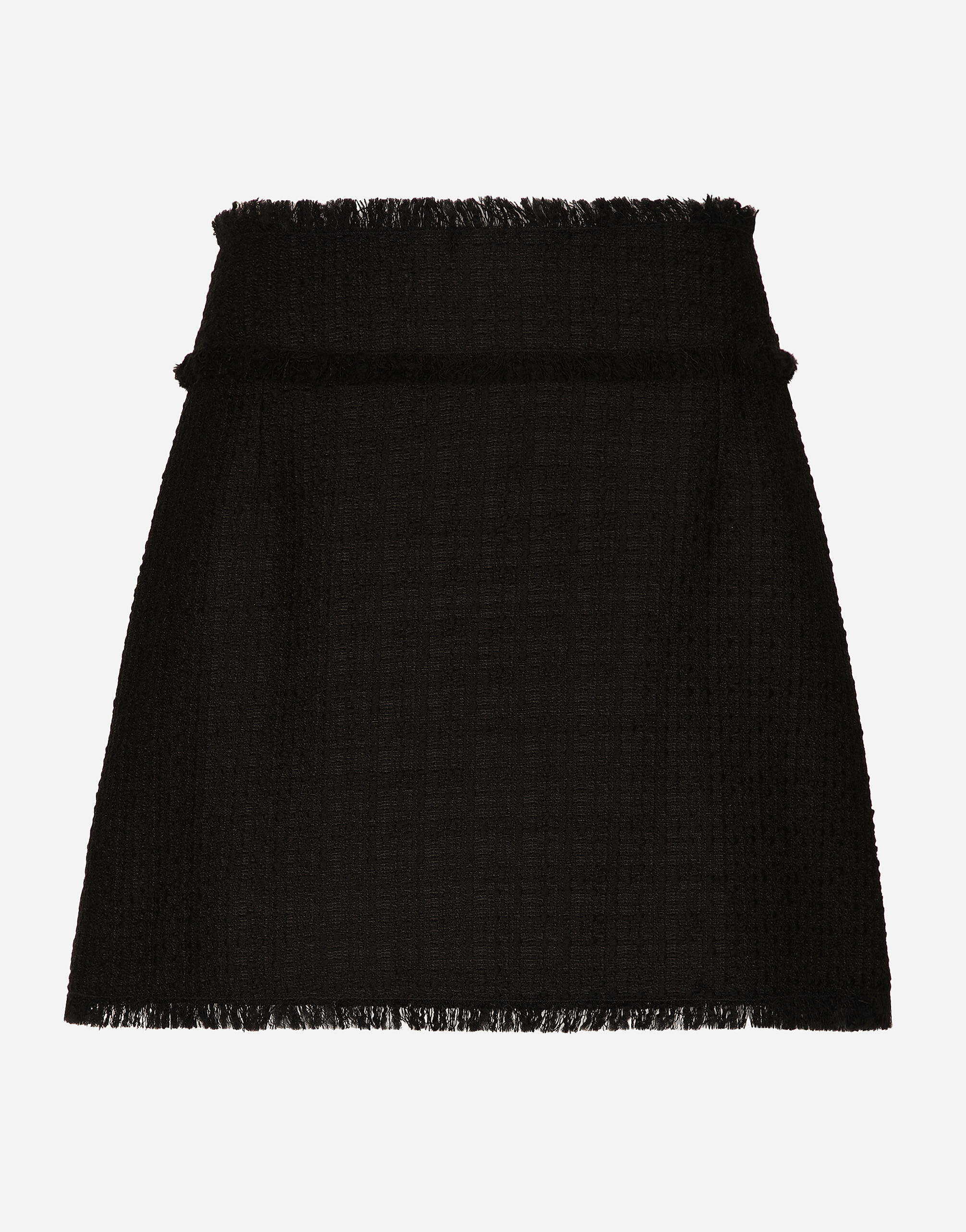 Minigonna in tweed rachel in Nero da Donna Dolce Gabbana