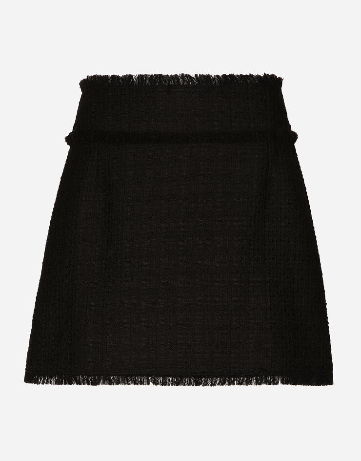 Dolce & Gabbana Minifalda de tweed raschel Negro F4CR5TFMMHN