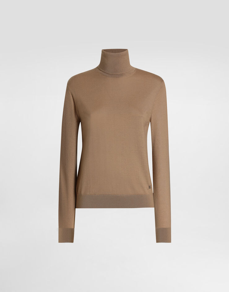 Dolce & Gabbana Rollkragenpullover aus Kaschmir Beige FXW42ZJBW0P