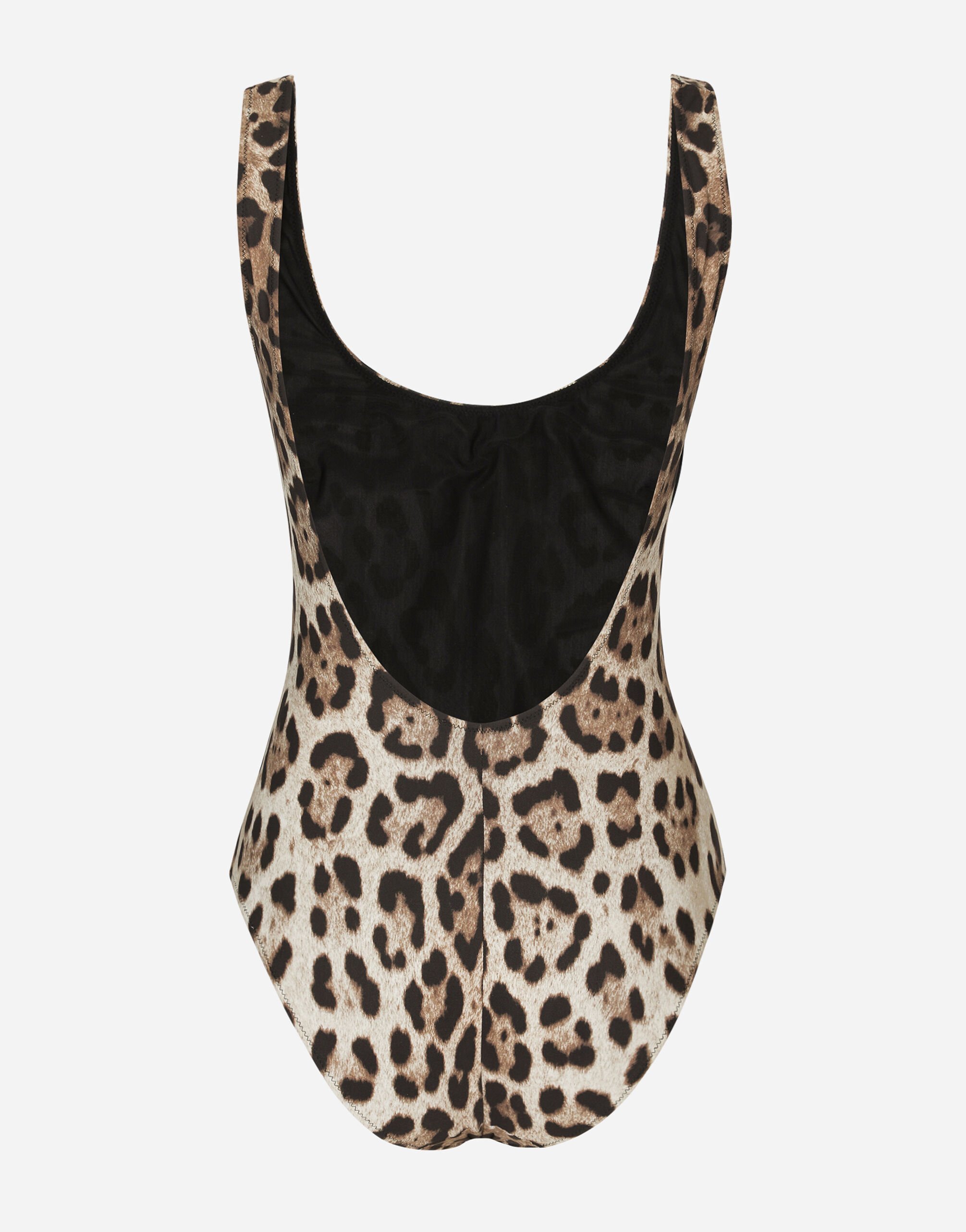 Leopard print one piece swimsuit in Multicolor for Women Dolce Gabbana US