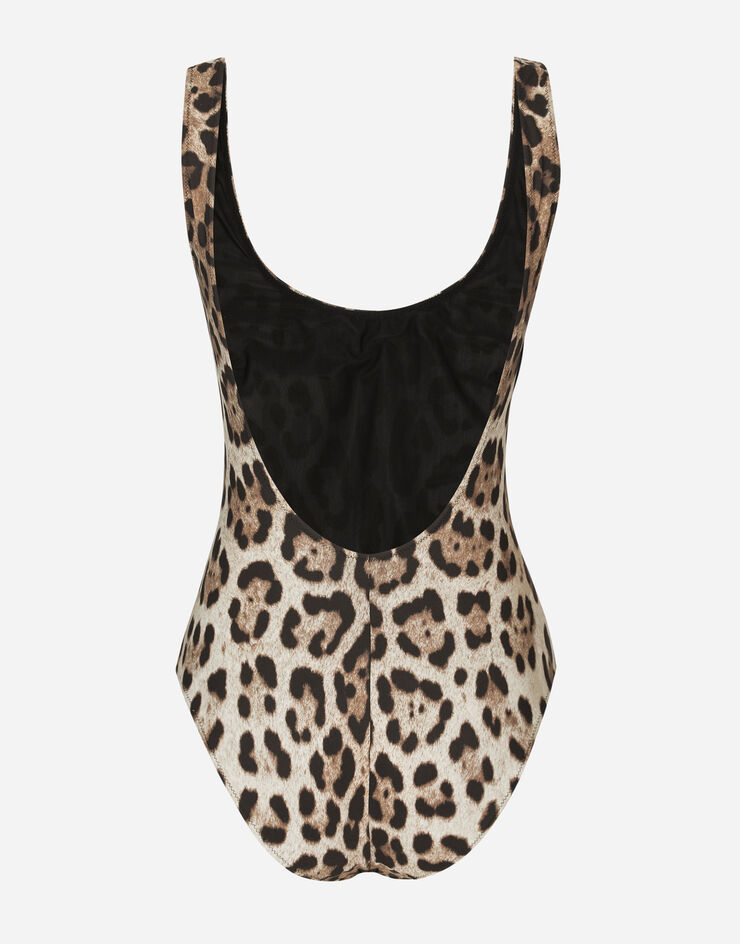 Dolce & Gabbana Leopard-print one-piece swimsuit Multicolor O9A46JONO11