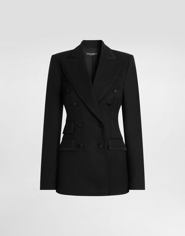 Dolce & Gabbana Turlington double-breasted jacket in bi-stretch twill Black F29Q6TFUBGC