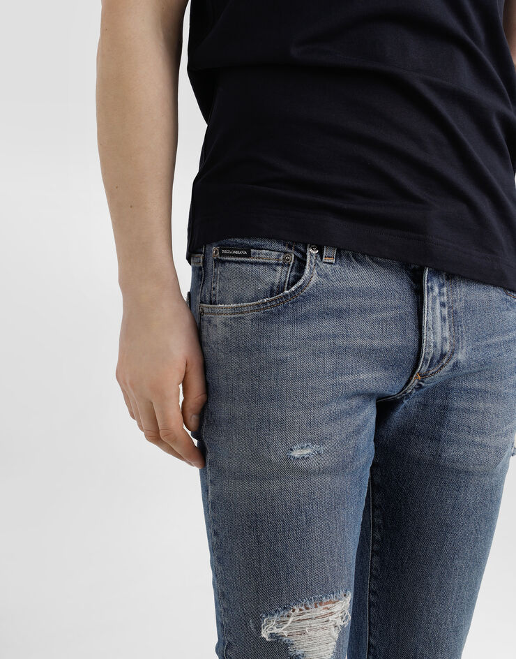 Dolce & Gabbana Vaqueros skinny de algodón elástico Multicolor GY07LDG8NI4