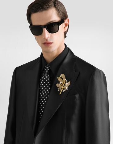 Dolce & Gabbana Brosche mit Blattmotiv Gold WPS5F2W1111