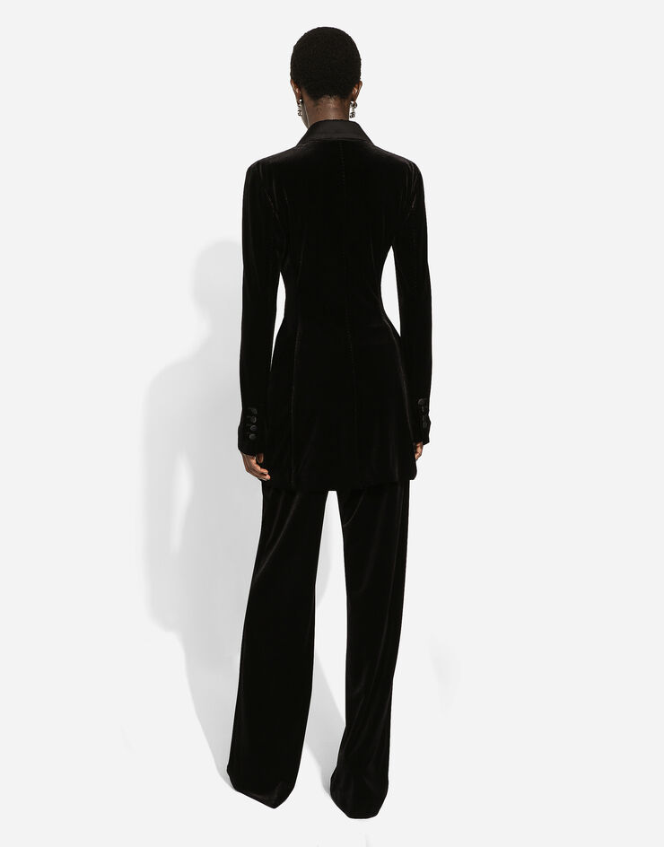 Dolce & Gabbana Velvet jogging pants черный FTC1GTFUWD6