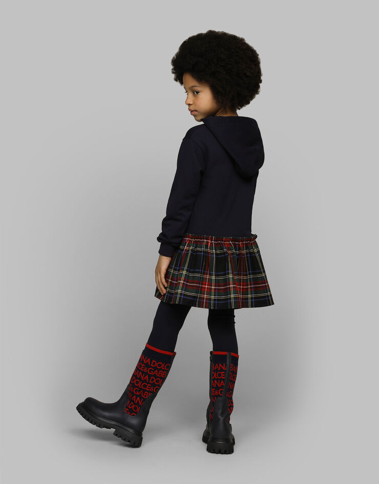 Dolce & Gabbana Knit boots with Dolce&Gabbana logo Multicolore D11255AQ590
