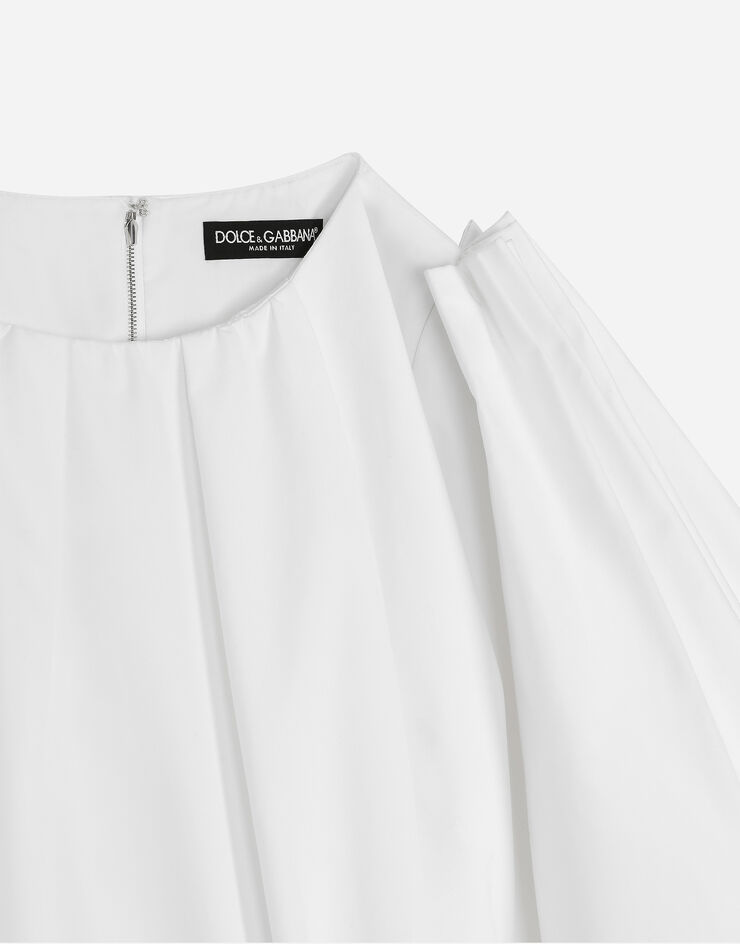 Dolce & Gabbana 棉质泡泡袖迷笛连衣裙 白 F6JIUTFU61C