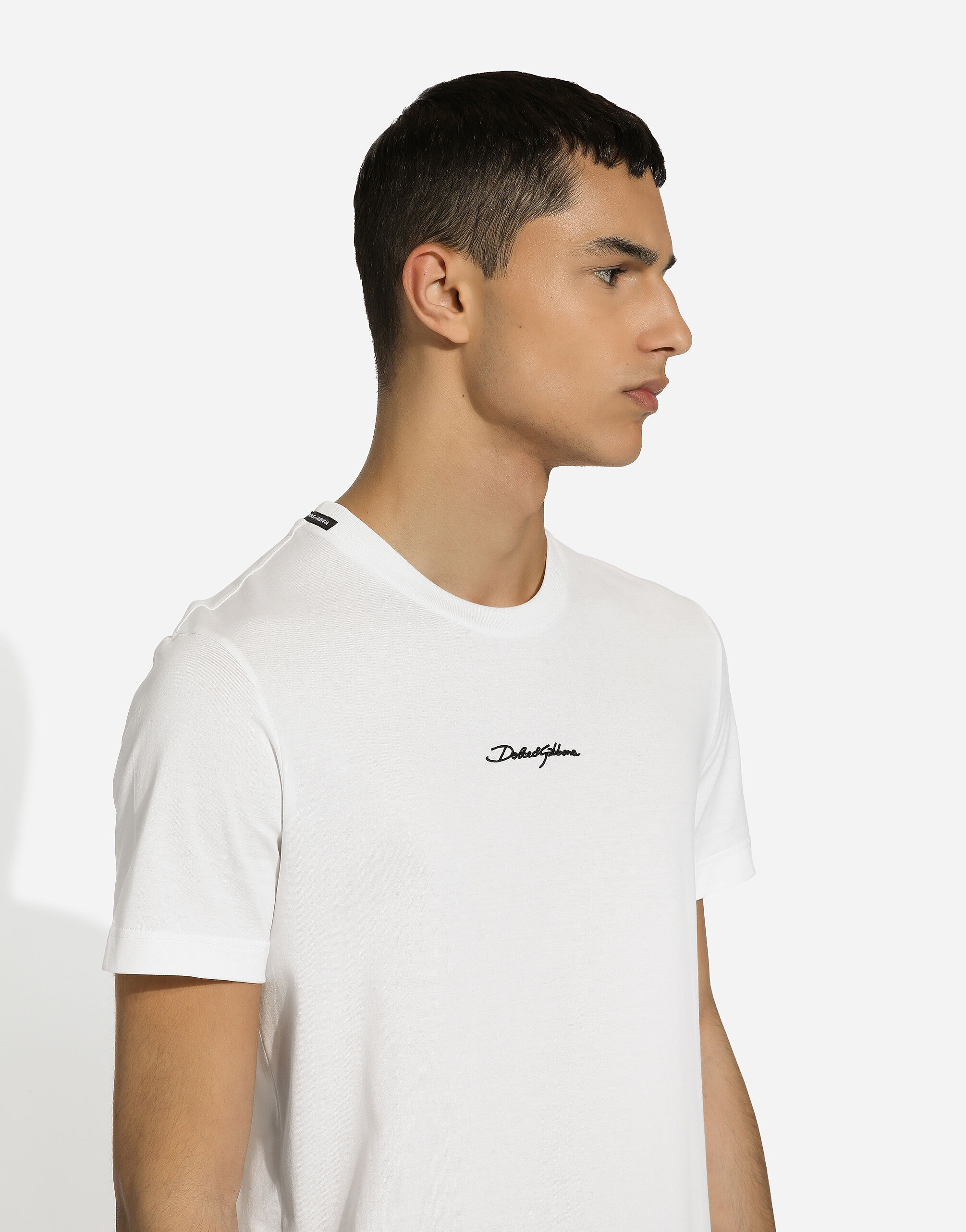Whiteのメンズ ロゴ コットン Tシャツ | Dolce&Gabbana®