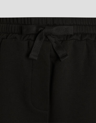 Dolce & Gabbana Short en molleton à broderie DG Noir FTC90ZGDC9Z