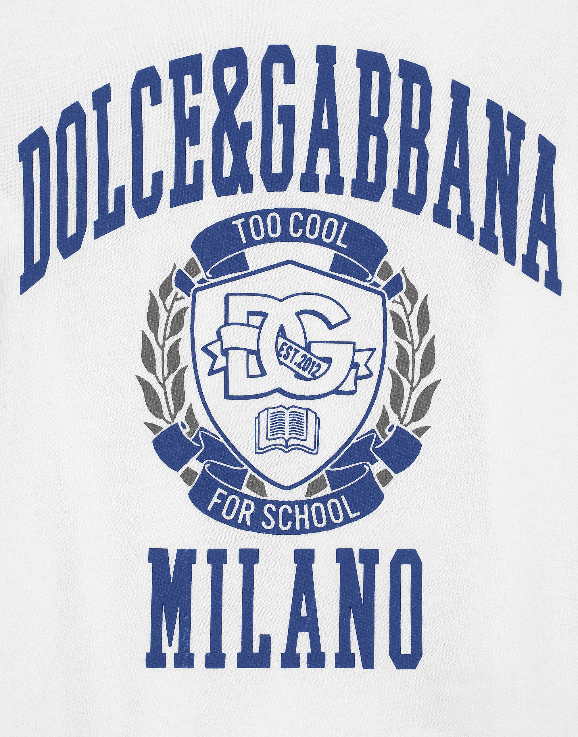 Whiteのボーイズ Dolce&Gabbanaロゴ ジャージー Tシャツ