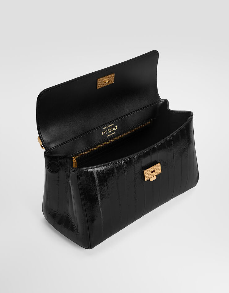 Dolce & Gabbana 핸드백 My Sicily 미디엄 뱀장어 가죽 소재 Dolce & Gabbana 핸드백 My Sicily 미디엄 뱀장어 가죽 소재 블랙 BB7782B8291