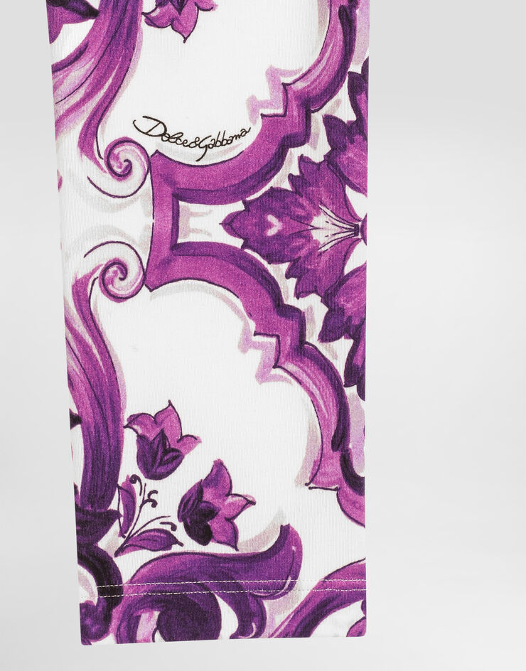 Dolce & Gabbana Majolica-print interlock leggings Multicolor L5JP5BHPGF4