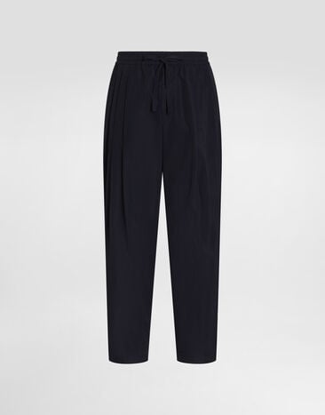 Dolce & Gabbana Cotton poplin jogging trousers Blue GP153TGK521