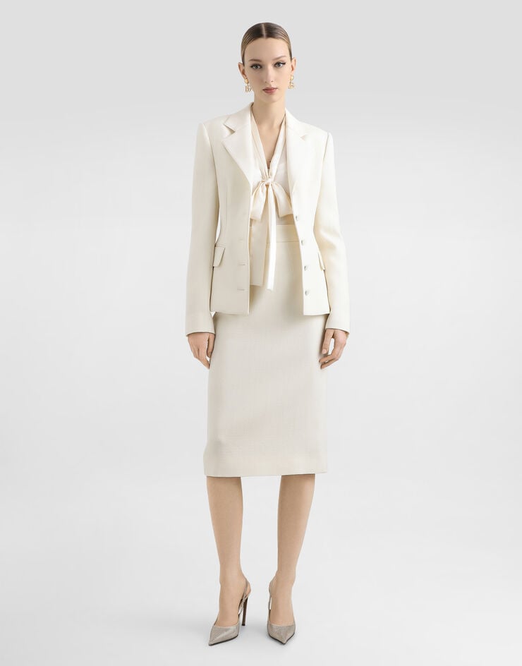 Dolce & Gabbana Dolce jacket in double crêpe White F26CHTFU207