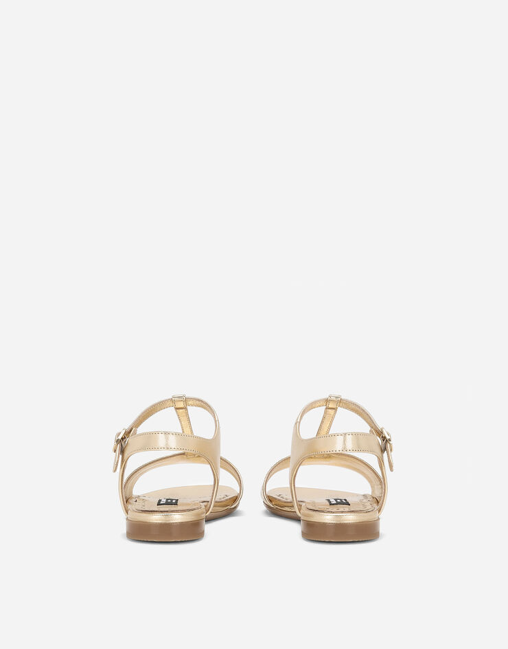 Dolce&Gabbana Foiled leather sandals Gold D11155A5439
