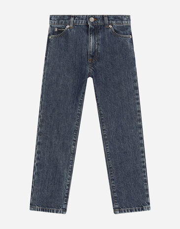 Dolce & Gabbana 5-Pocket-Jeans aus Denim Drucken L4JQS3HS7NJ