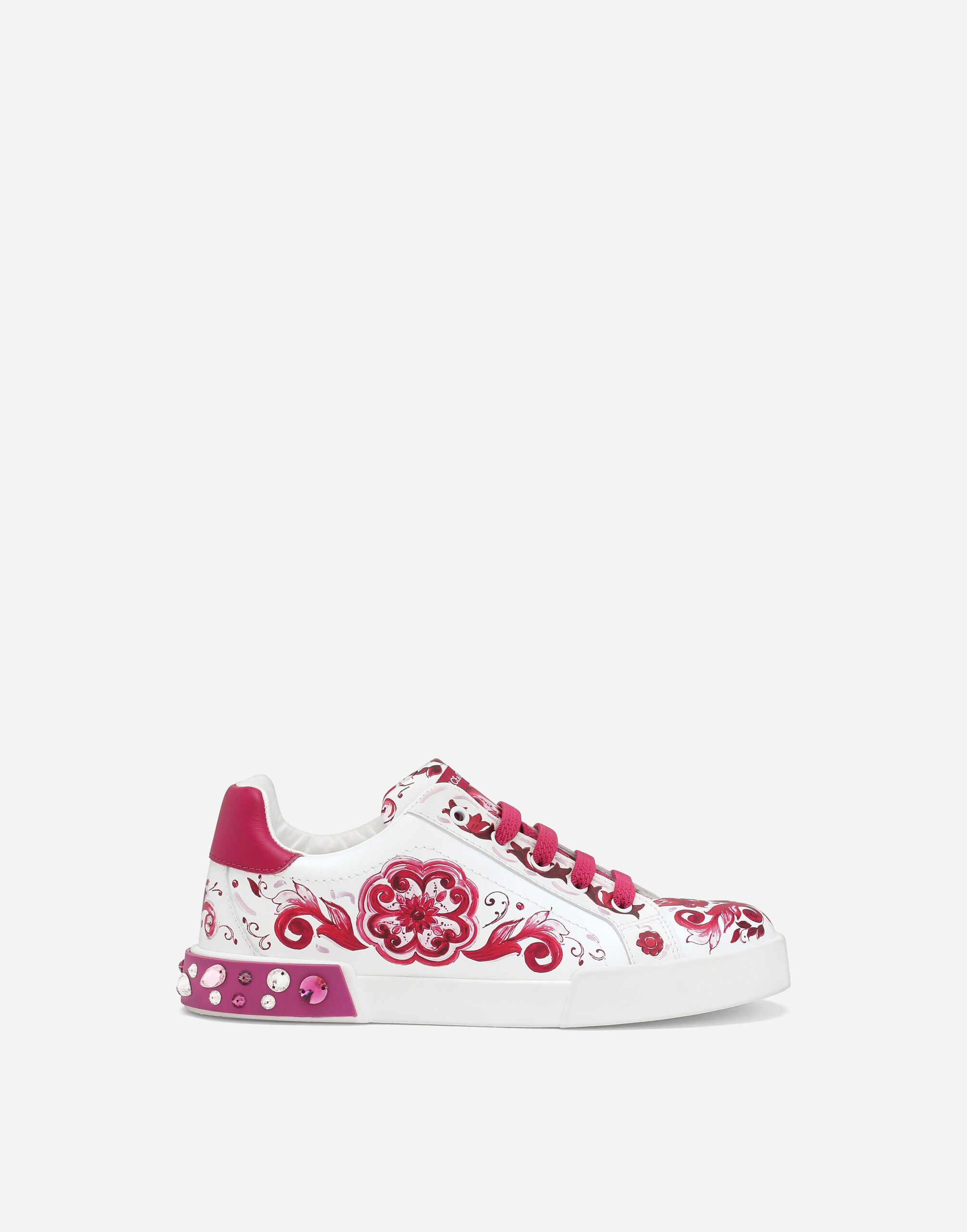 Dolce & Gabbana Printed calfskin Portofino sneakers Print D10819AQ081