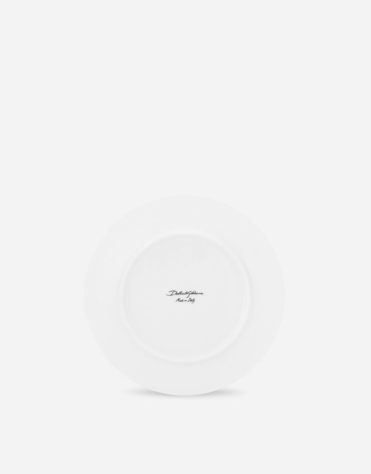 Dolce & Gabbana Set 2 Porcelain Dessert Plates Multicolor TC0S03TCALI