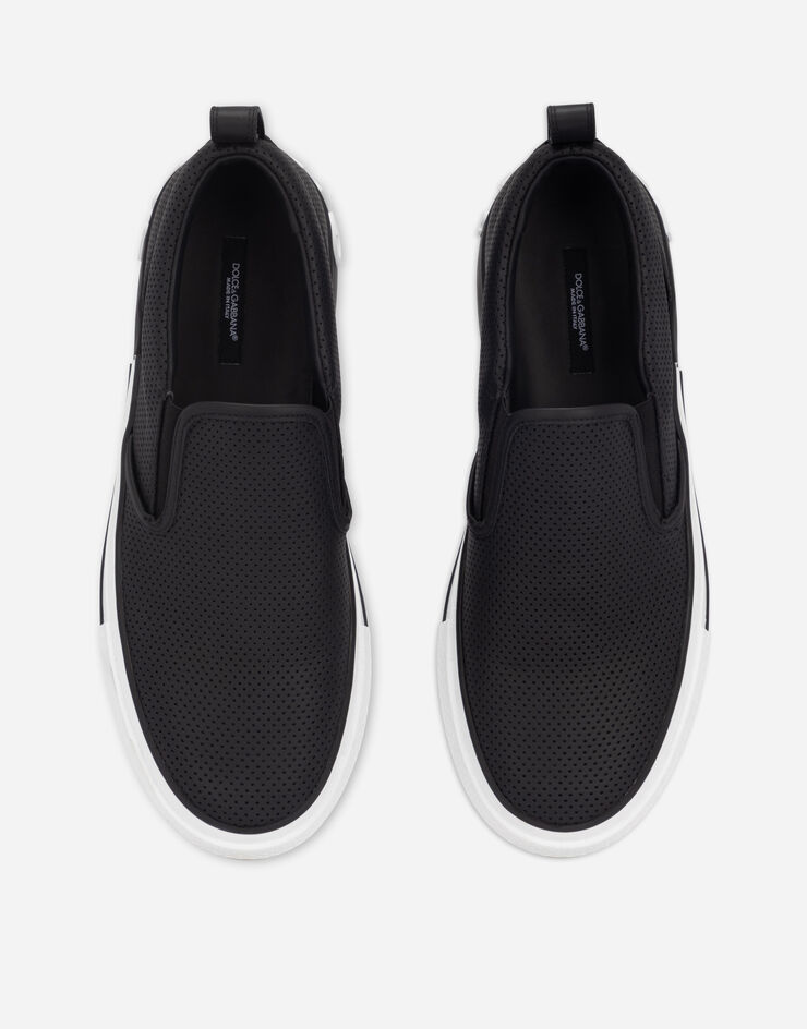 Dolce & Gabbana Perforated calfskin Custom 2.Zero slip-on sneakers Black CS1900AH348
