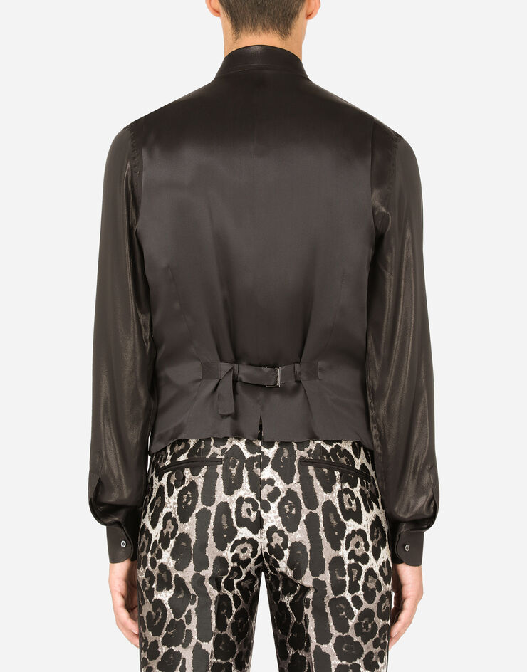 Dolce & Gabbana Leopard-print jacquard vest ANIMAL PRINT G7961THJMID