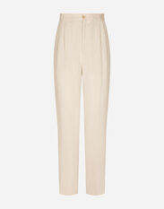Dolce & Gabbana Tailored linen pants Multicolor G2SJ2TFU4KJ