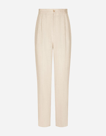 Dolce & Gabbana Tailored linen pants Multicolor G2SJ2TFU4KJ