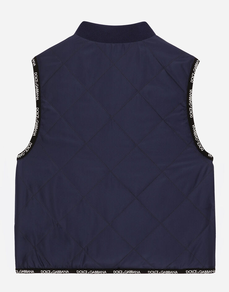 Dolce & Gabbana 바나나 트리 프린트 리버서블 나일론 재킷 블루 L4JB6IG7K8O