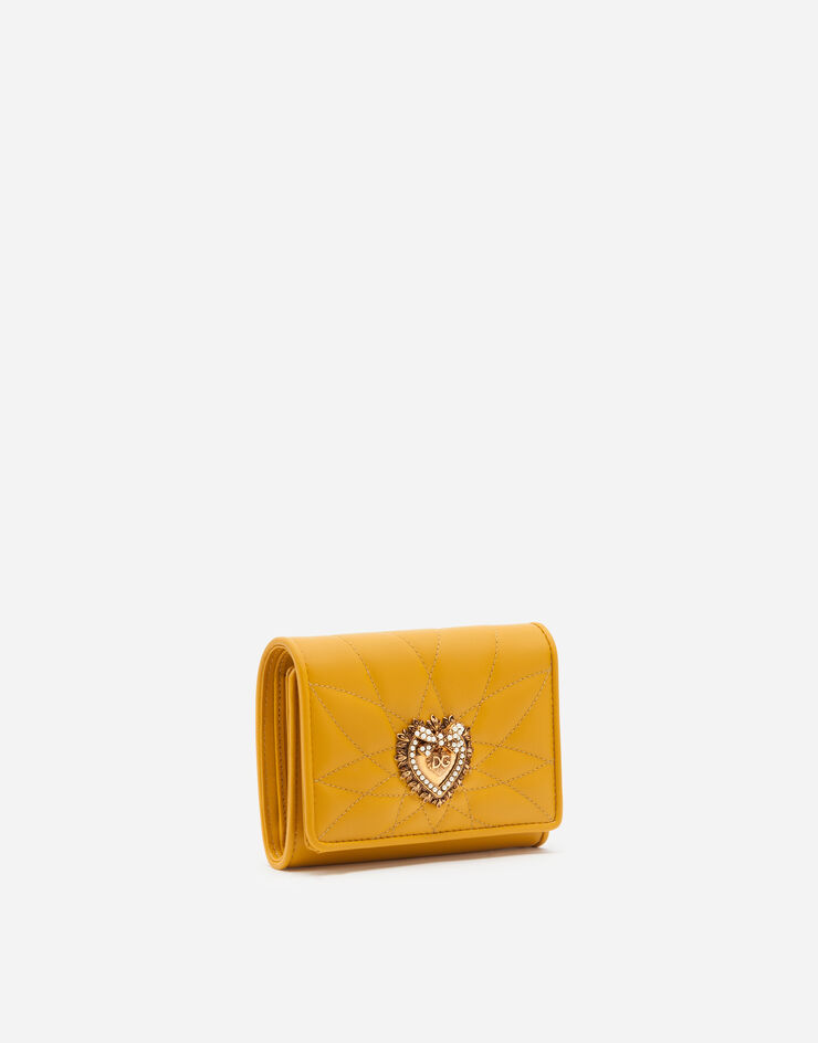 Dolce & Gabbana 스몰 디보션 콘티넨털 지갑 옐로 BI1269AV967