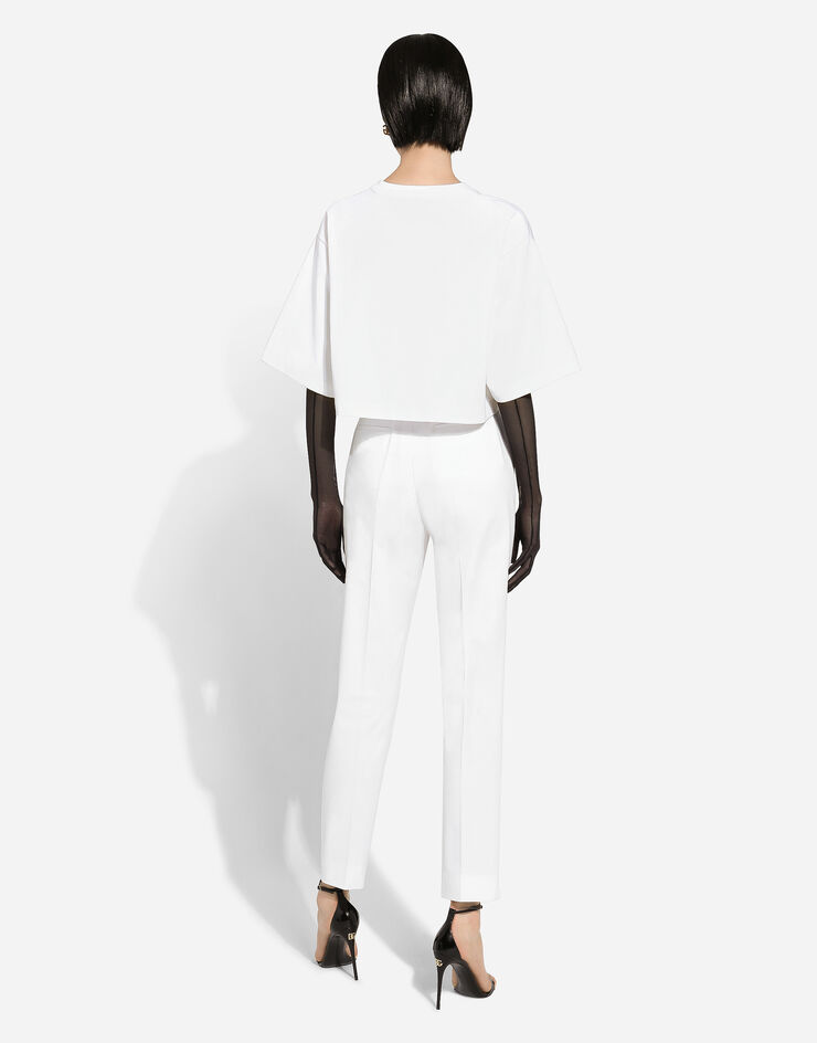 Dolce & Gabbana Pantalones sastre de gabardina Blanco FTAM2TFUFJR